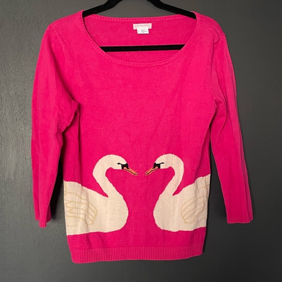 Uo Cooperative Pink Intarsia Swan 